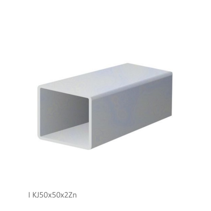 Uzavřený čtvercový profil 50x50x2 pozinkovaný hladký