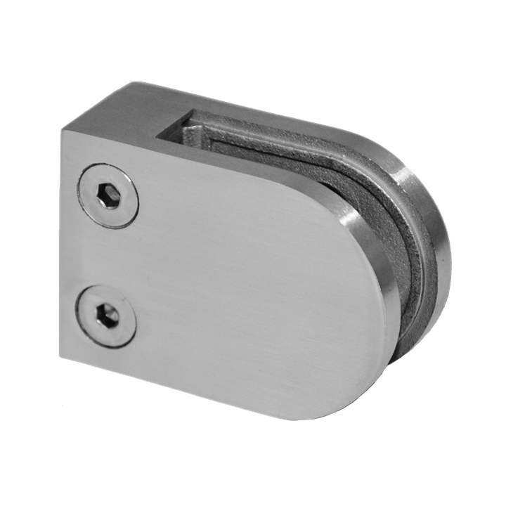 Svorka plochá na jekl 40 x 40 mm, broušená nerez AISI 304