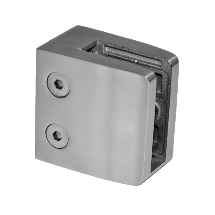 Svorka na jekl 40 x 40 mm, sklo 8–12,76 mm, AISI 304
