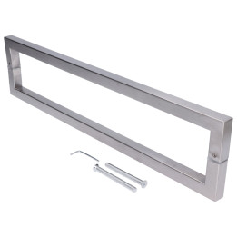 Madlo na dveře, L = 520 mm, broušená nerez AISI 304