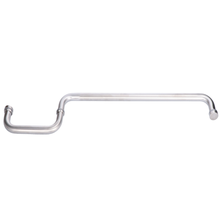 Madlo na dveře, L = 460 mm, sklo 8 - 12 mm, brus AISI 304