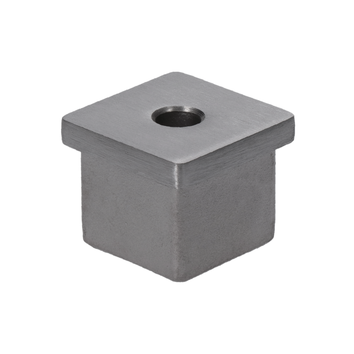 Ukončení na jekl 30 x 30 mm, broušená nerez AISI 304