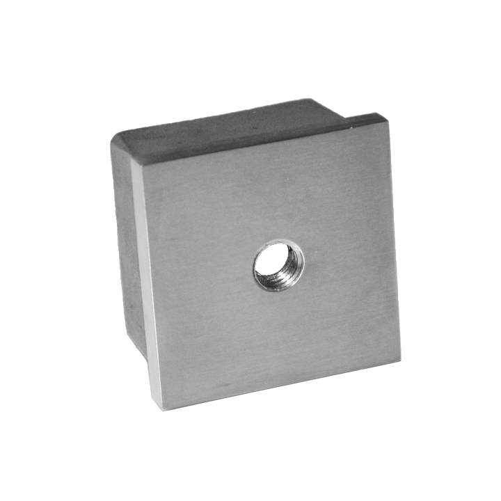 Ukončení na jekl 40 x 40 mm, závit M8, broušená AISI 304