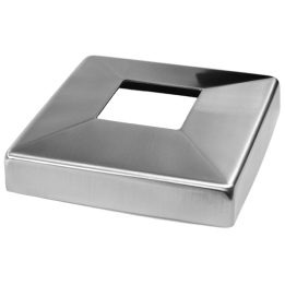 Kryt spodní příruby 108 x 108 mm, broušená nerez AISI 304