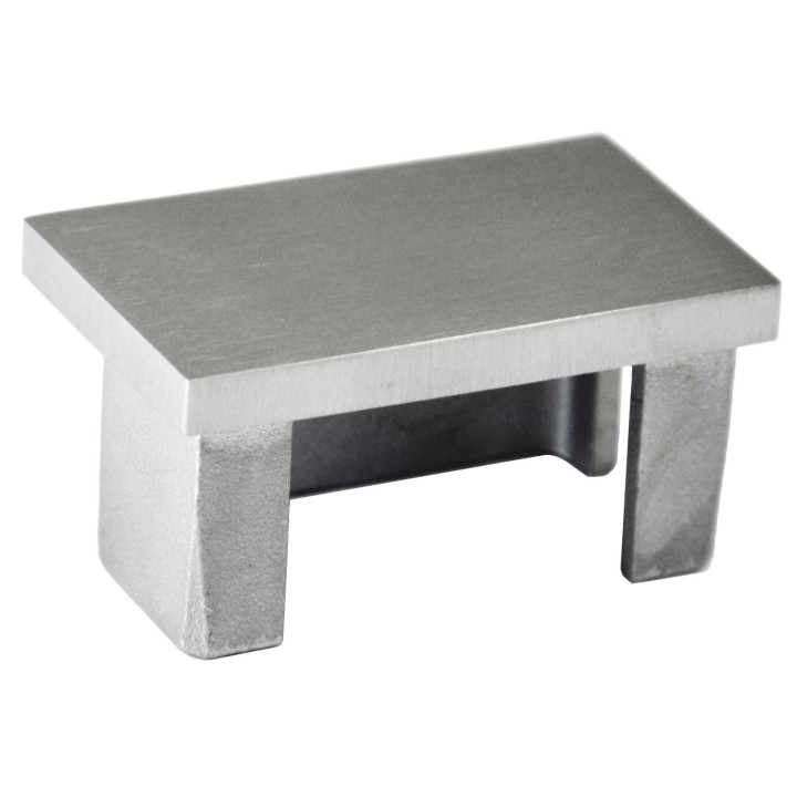Ukončení na jekl 50 x 30 mm, broušená nerez AISI 304