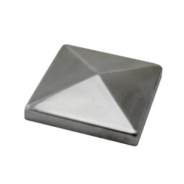 Ukončení stříška jeklu 80 x 80 mm, broušená nerez AISI 304
