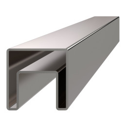 Madlo 40 x 40 mm, L = 6000 m, sklo 8 - 17,5 mm, AISI 304