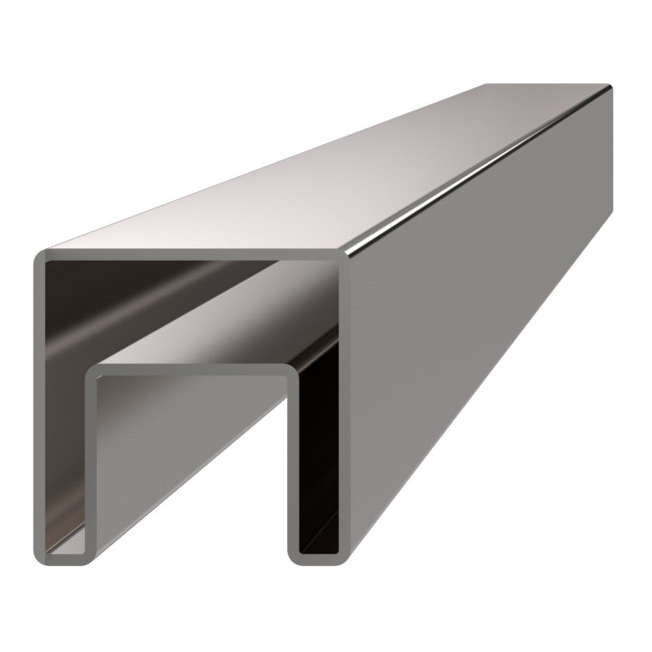 Madlo 40 x 40 mm, L = 6000 m, sklo 8 - 17,5 mm, AISI 304