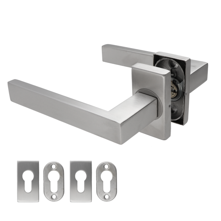 Klika, L = 130 mm, broušená nerez AISI 304