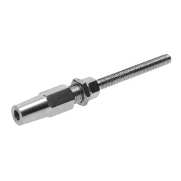 Úchyt pro lanko ø 3 mm, závit M6, broušená AISI 304