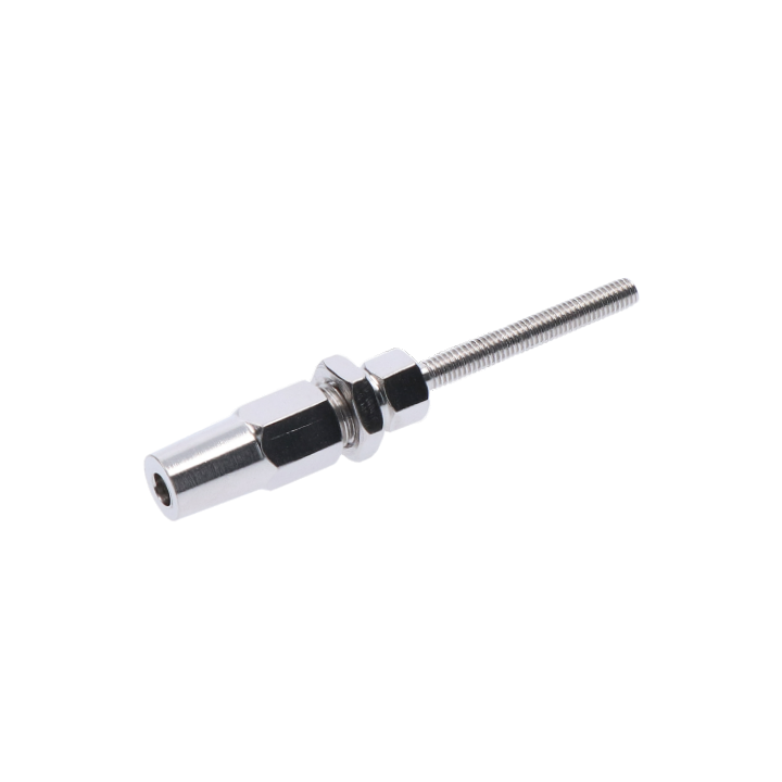 Úchyt pro lanko ø 4 mm, závit M6, broušená nerez AISI 304