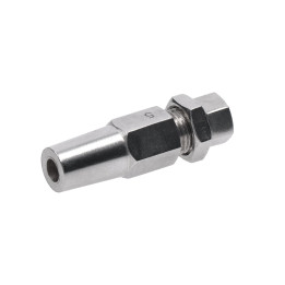 Úchyt pro lanko ø 5 mm, závit M6, broušená nerez AISI 304