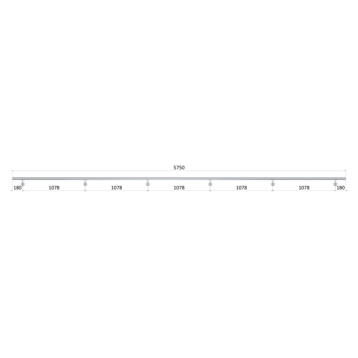 Madlo ø 42.4mm, L-5750mm, broušená nerez AISI304