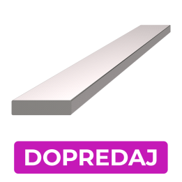 Plochá tyč 20 x 5 x 5000 mm, broušená nerez AISI 304