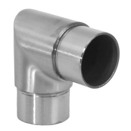 Spojka 90° na trubku ø 42,4 mm, broušená nerez AISI 316