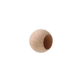 Kulička ø 20 mm na trubku ø 12 mm, buk, broušená bez nátěru