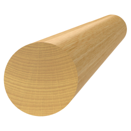 Dřevěný profil ø 42 x 2000 mm, buk, broušený, bez nátěru