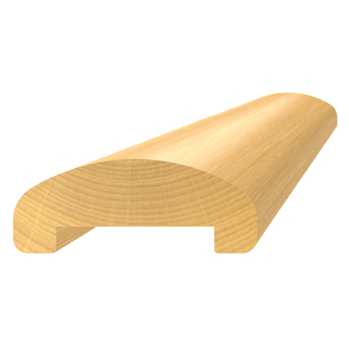 Dřevěný profil ø 65 x 25 x 3000 mm, buk, broušený bez nátěru