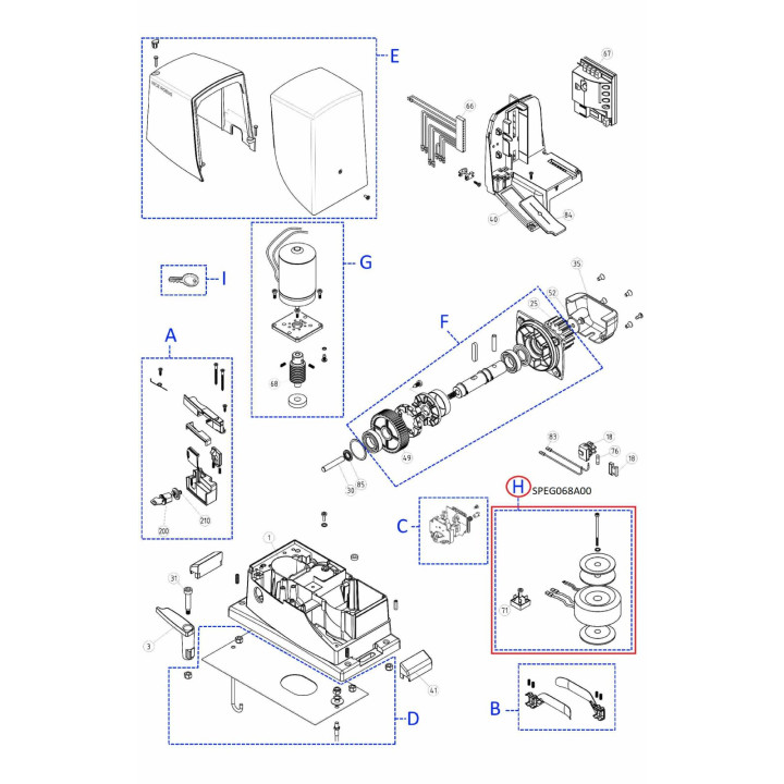 Kit transformátoru a diodového můstku SPEG068A00 pro RB1000
