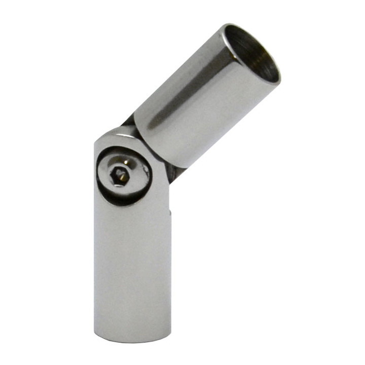 Spoj s kloubem ø 12 mm (0-100°), leštěná nerez AISI 304