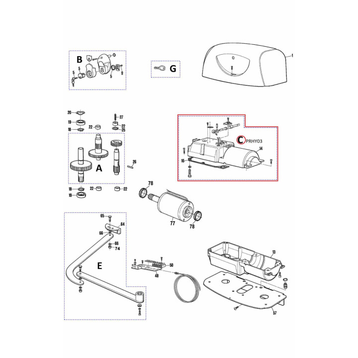 Kit motoru PRHY03 pro HYPPO