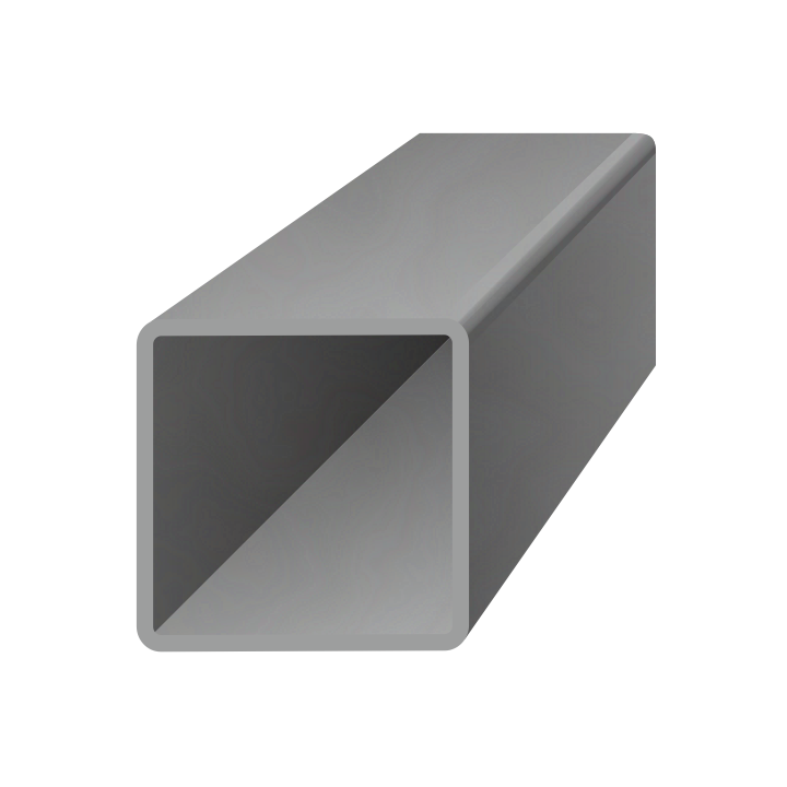 Uzavřený profil 40 x 40 x 3 x 6000 mm, černý S235, hladký