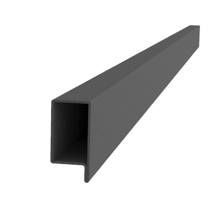 Uzavřený profil L 40 x 34 x 25 x 2 x 3000 mm, černý S235