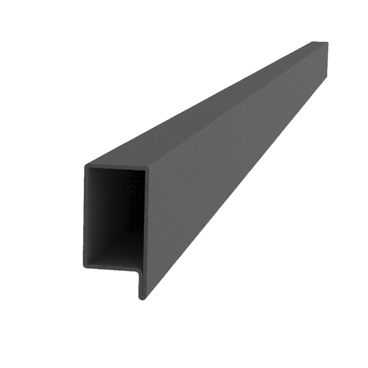 Uzavřený profil L 70 x 34 x 55 x 2 x 3000 mm, černý S235