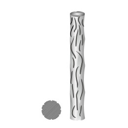 Tyč plná ø 16 x 5000 mm, černá S235, zdobená, vzor réva