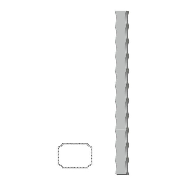 Uzavřený profil 40 x 20 x 2 x 3000 mm, černý S235, zdobený
