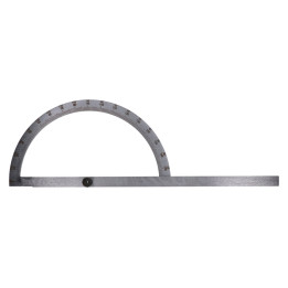 Úhloměr obloukový KINEX, NEREZ, 0-180°, 250x400 mm