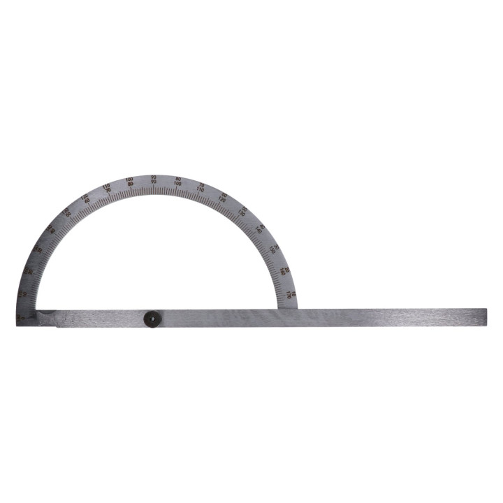 Úhloměr obloukový KINEX, NEREZ, 0-180°, 250x400 mm