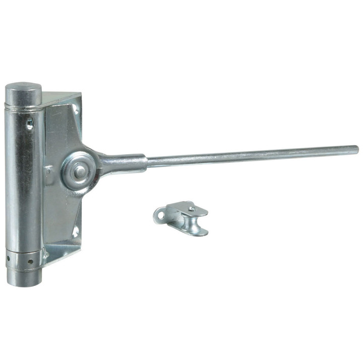Dverový pružinový zatvárač pozinkovaný H - 125mm, L - 240mm, max. hmotnosť dverí 60kg