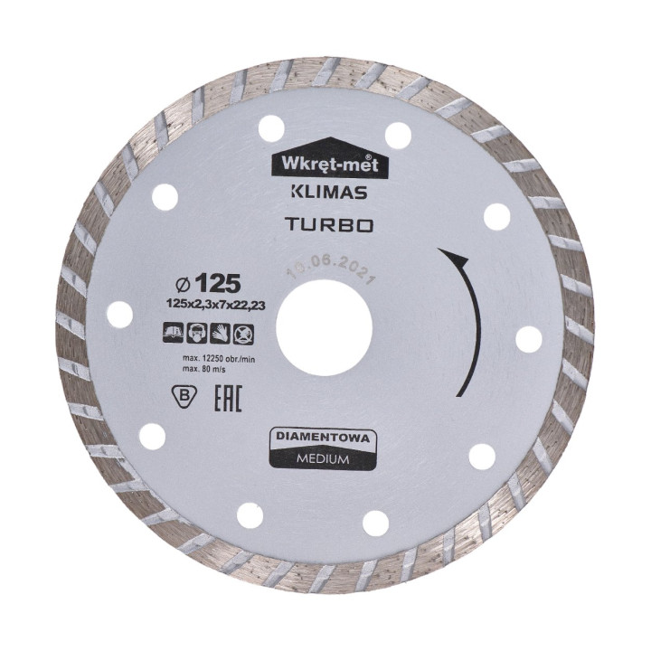 Turbo diamantový kotouč 125 x 2,3 x 22 mm