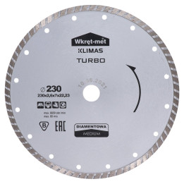 Turbo diamantový kotouč 230 x 2,6 x 22 mm