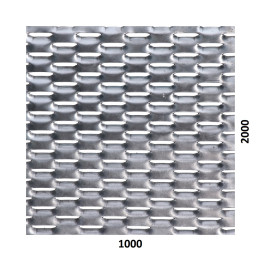 Tahokov Zn 1000 x 2000 x 1,5 mm, oko 47 x 18 mm