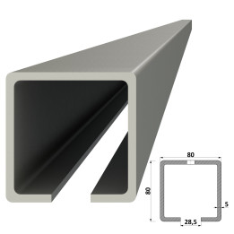 C profil 80 x 80 x 5 pozinkovaný