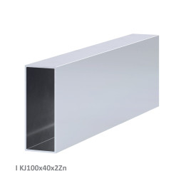 Uzavřený obdélníkový profil 100x40x2 pozinkovaný hladký