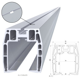 C profil 106x95 hliník bez povrchové úpravy