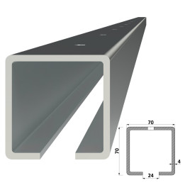 C profil 70 x 70 x 4 s otvory, pozinkovaný