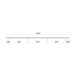 Nerezové madlo Ø42mm, L mm leštěná nerez (AISI304) (Ø42.4mm)