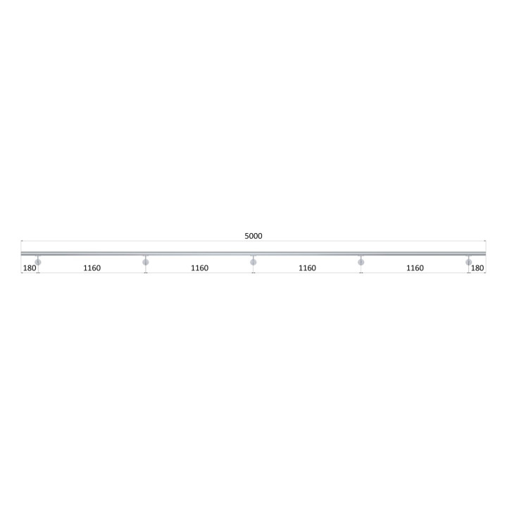 Nerezové madlo broušená nerez (AISI304) Ø42mm