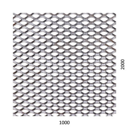 Tahokov Fe kosočtvercová oka 22x12 mm, můstek 3 mm (1000x2000x2 mm)