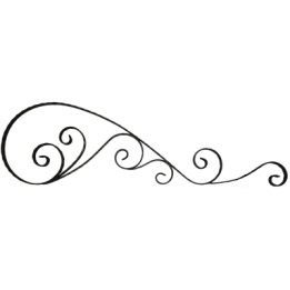 Kovářský ornament H 1260 x L 390 mm, 25 x 5 mm