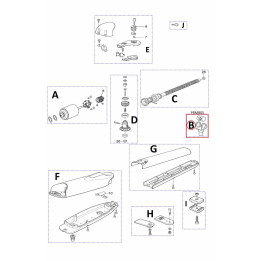 Kit PRMB05 vidlice a matice pro MB4015/MB4615/MB5015/MB5016/WG5024/WG3524/MB4024/MB5024