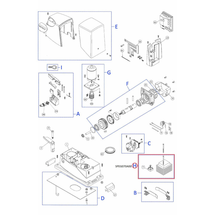 Kit transformátoru a diodového můstku (DPONTE-B.2830) SPEG070A00