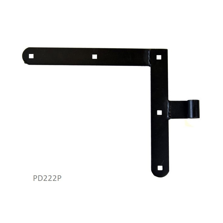 Kování 250 x 290 mm, 35 x 4 mm, fi.14 mm, černé, pravé