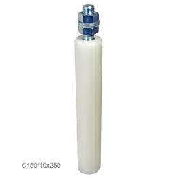 Nylonový vodící váleček ø42, H-250mm, závit M18, pro horní vedení posuvné brány