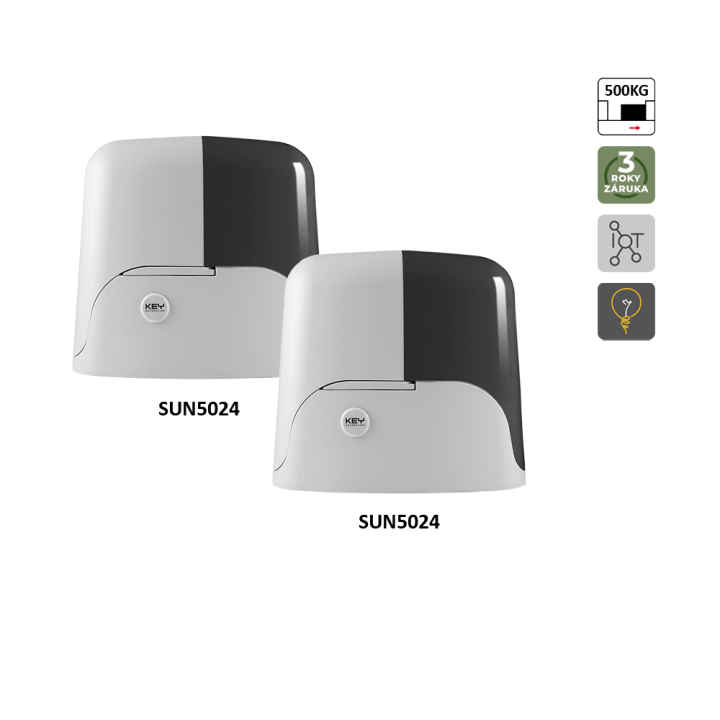 900KSUN5024TW – pohony pro protilehlé posuvné brány 2 × 500 kg