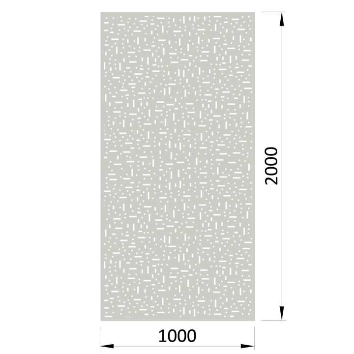 Perforovaný plech 1000x2000x1.5mm čtvercové otvory pozink